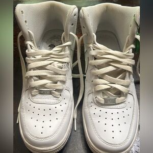 Nike White Air Force 1 high top sneakers